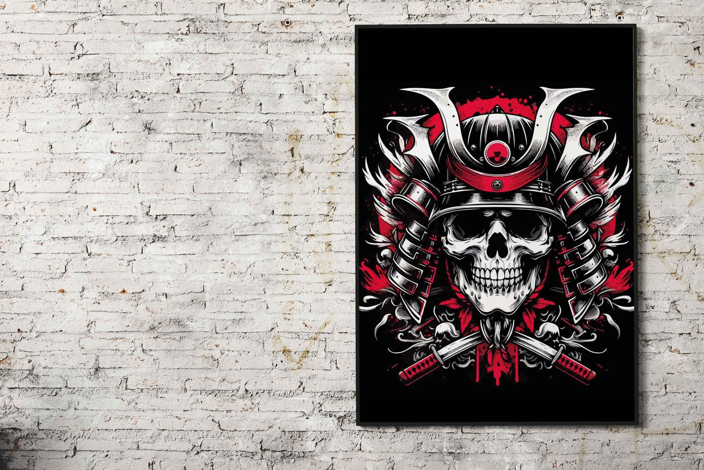 Samurai Skull 2 Asian Style Poster | Wall Art for Home & Office | High-Quality Print - High-Quality Visual Display