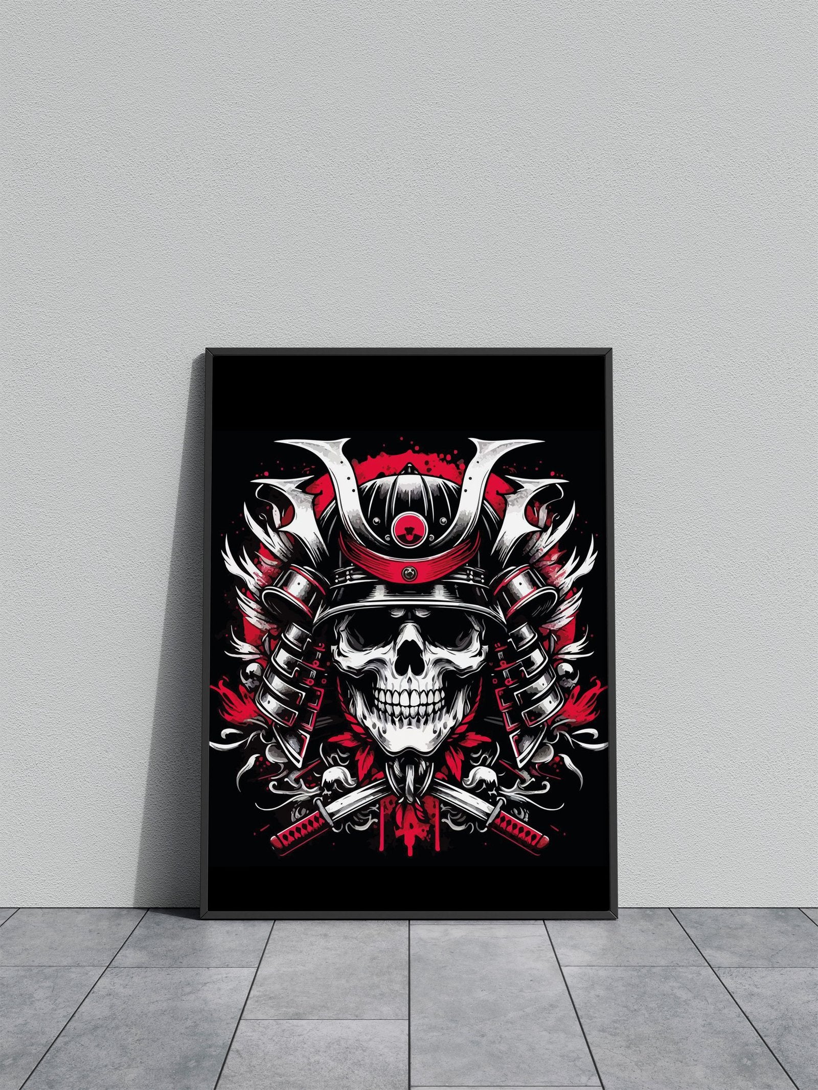 Samurai Skull 2 Asian Style Poster | Wall Art for Home & Office | High-Quality Print - High-Quality Visual Display