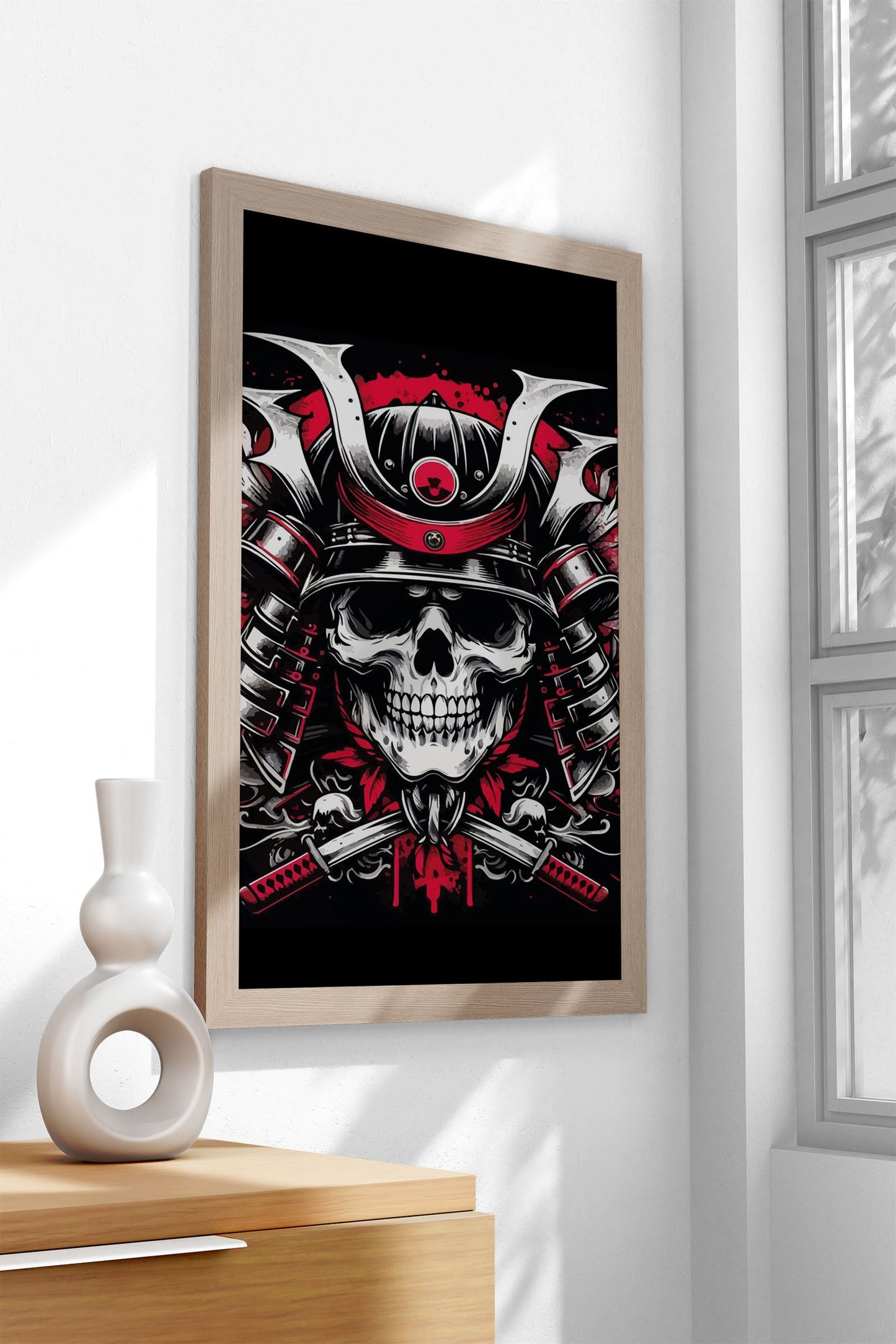 Samurai Skull 2 Asian Style Poster | Wall Art for Home & Office | High-Quality Print - High-Quality Visual Display