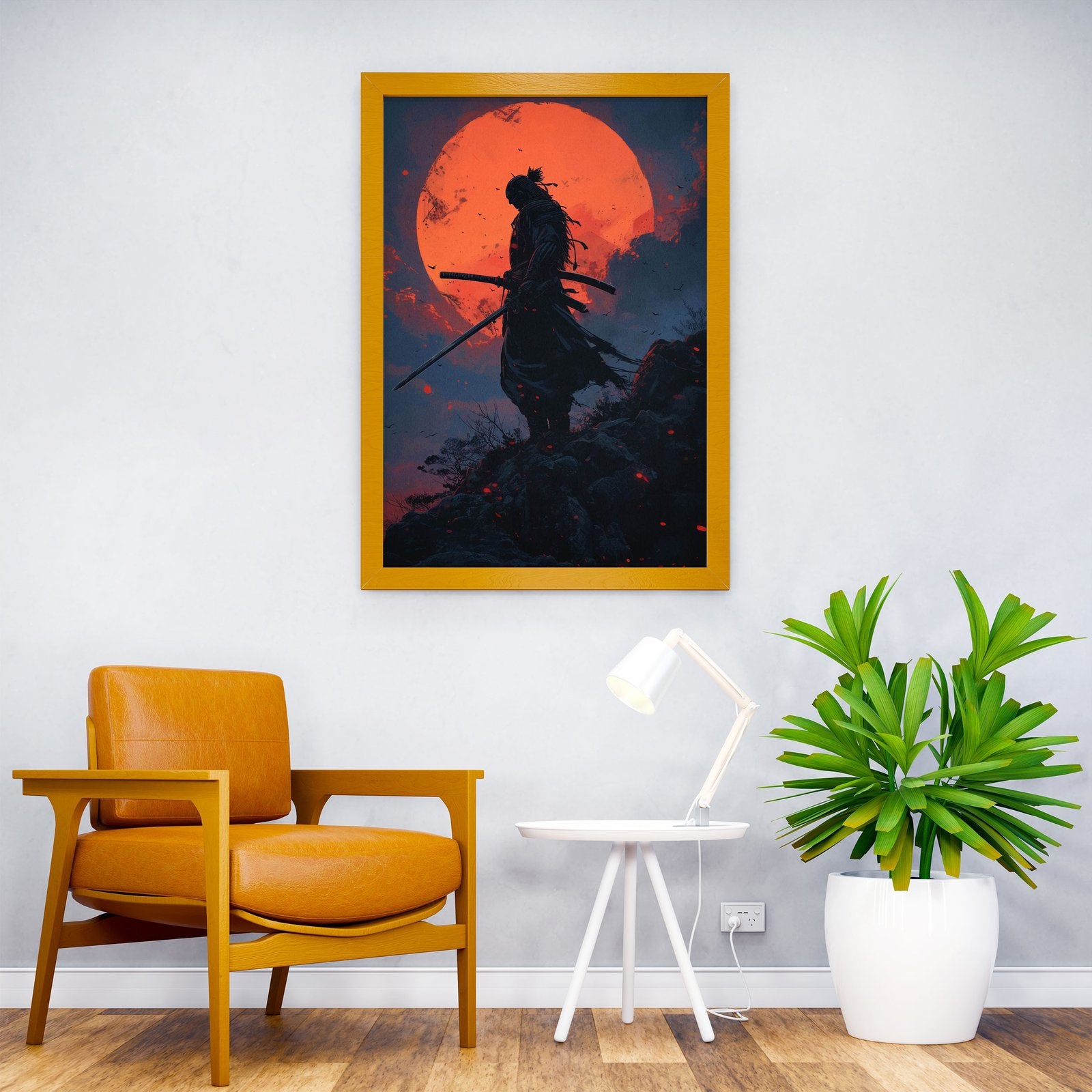 Samurai Sunset Landscape Asian Style Poster | Wall Art for Home & Office | High-Quality Print - High-Quality Visual Display