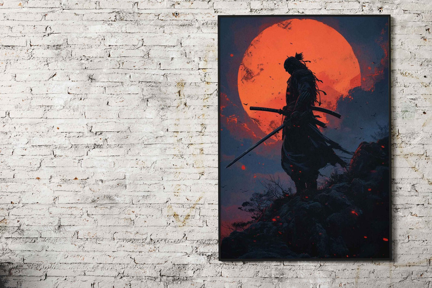 Samurai Sunset Landscape Asian Style Poster | Wall Art for Home & Office | High-Quality Print - High-Quality Visual Display
