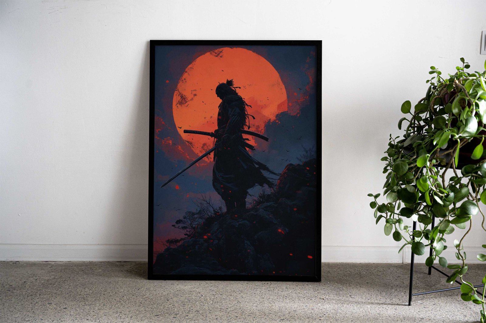 Samurai Sunset Landscape Asian Style Poster | Wall Art for Home & Office | High-Quality Print - High-Quality Visual Display