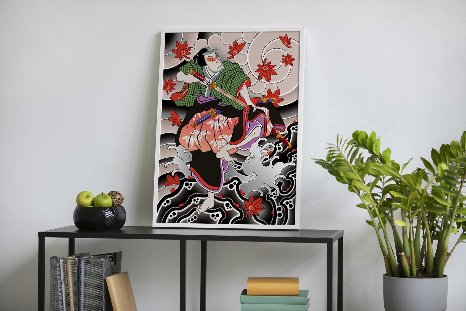 Samurai Ukiyoe Asian Style Poster | Wall Art for Home & Office | High-Quality Print - High-Quality Visual Display