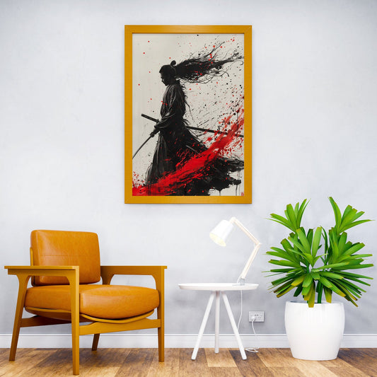 Samurai Warrior Art Print Martial Arts Kung Fu Asian Style Poster | Wall Art for Home & Office | High-Quality Print - High-Quality Visual Display