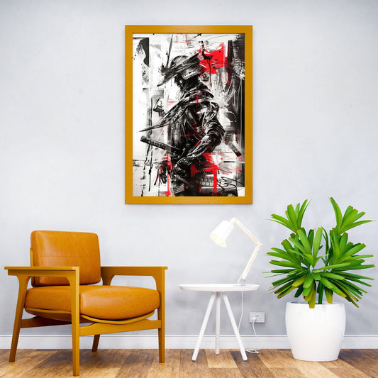 Samurai Warrior Art Print Asian Style Poster | Wall Art for Home & Office | High-Quality Print - High-Quality Visual Display