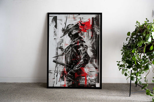 Samurai Warrior Art Print Asian Style Poster | Wall Art for Home & Office | High-Quality Print - High-Quality Visual Display