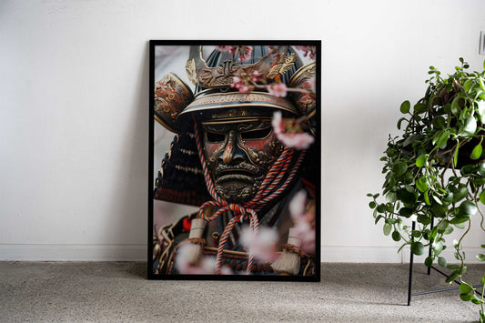 Samurai Warrior Closeup Asian Style Poster | Wall Art for Home & Office | High-Quality Print - High-Quality Visual Display
