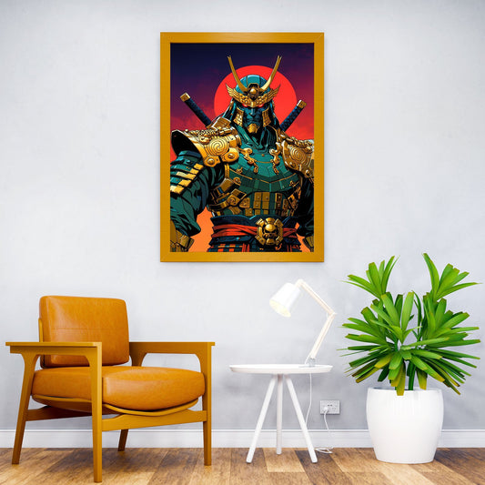 Samurai Warrior Illustrati Asian Style Poster | Wall Art for Home & Office | High-Quality Print - High-Quality Visual Display