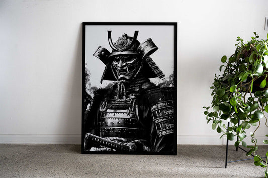 Samurai Warrior Illustration Asian Style Poster | Wall Art for Home & Office | High-Quality Print - High-Quality Visual Display