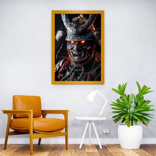 Samurai Warrior Mask Asian Style Poster | Wall Art for Home & Office | High-Quality Print - High-Quality Visual Display