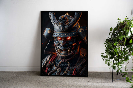 Samurai Warrior Mask Asian Style Poster | Wall Art for Home & Office | High-Quality Print - High-Quality Visual Display