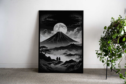 Samurai Warrior Mount Fuji Asian Style Poster | Wall Art for Home & Office | High-Quality Print - High-Quality Visual Display