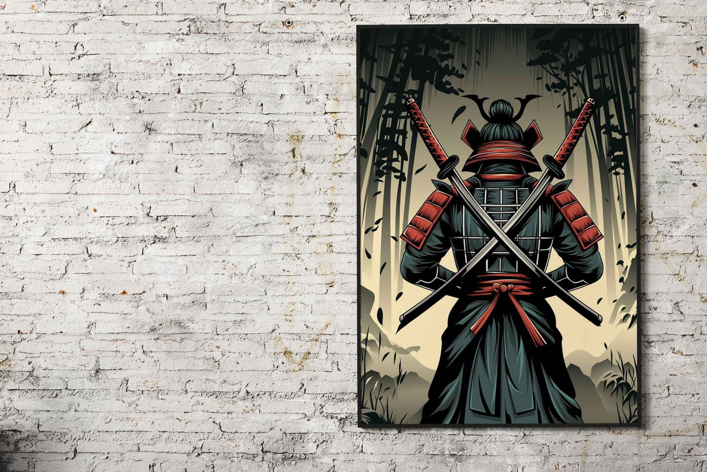 Samurai Warrior back view Asian Style Poster | Wall Art for Home & Office | High-Quality Print