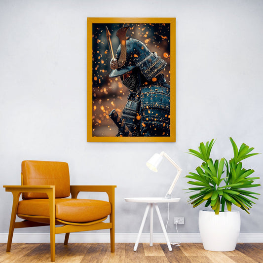 Samurai Warrior in Armor Asian Style Poster | Wall Art for Home & Office | High-Quality Print - High-Quality Visual Display
