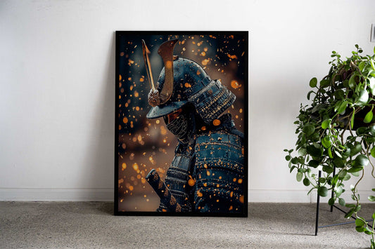 Samurai Warrior in Armor Asian Style Poster | Wall Art for Home & Office | High-Quality Print - High-Quality Visual Display
