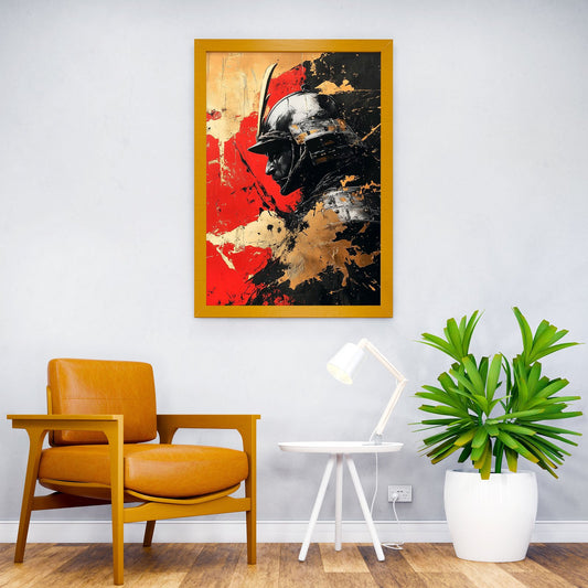 Samurai Warrior in Kintsugi Style Asian Style Poster | Wall Art for Home & Office | High-Quality Print - High-Quality Visual Display