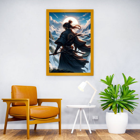 Samurai Warrior in Mountain Landscape Asian Style Poster | Wall Art for Home & Office | High-Quality Print - High-Quality Visual Display