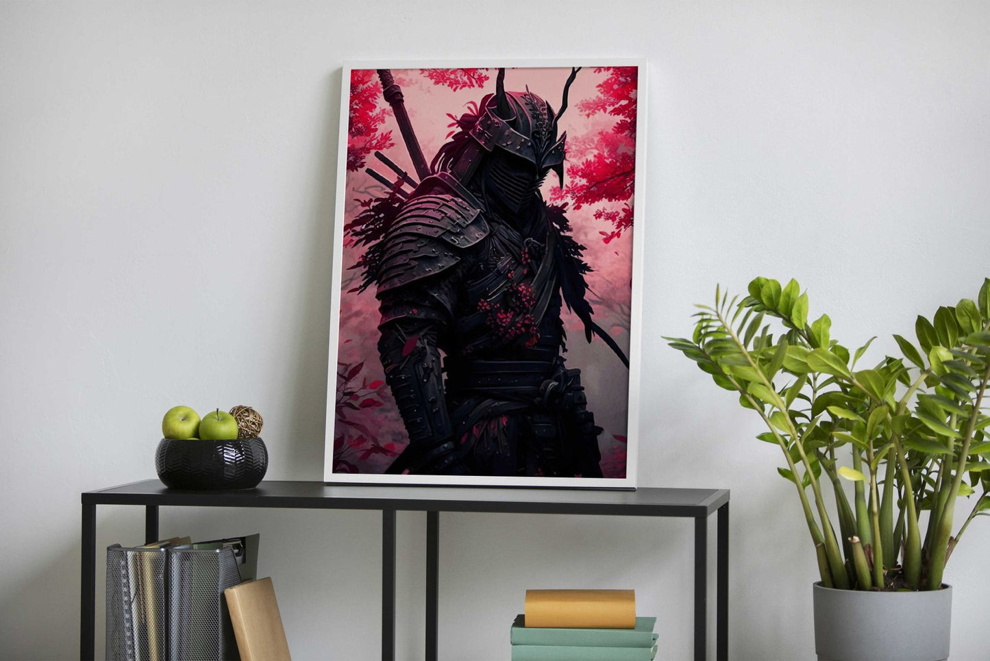 Samurai Warrior in Red Asian Style Poster | Wall Art for Home & Office | High-Quality Print - High-Quality Visual Display