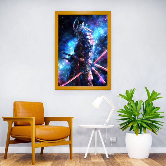 Samurai Warrior in Space Asian Style Poster | Wall Art for Home & Office | High-Quality Print - High-Quality Visual Display
