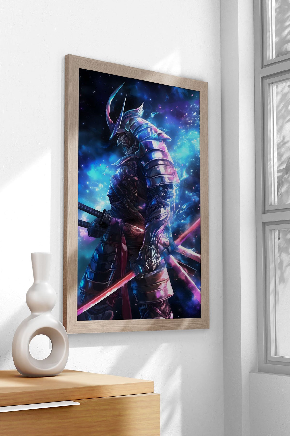 Samurai Warrior in Space Asian Style Poster | Wall Art for Home & Office | High-Quality Print - High-Quality Visual Display