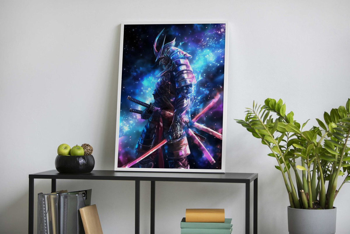 Samurai Warrior in Space Asian Style Poster | Wall Art for Home & Office | High-Quality Print - High-Quality Visual Display