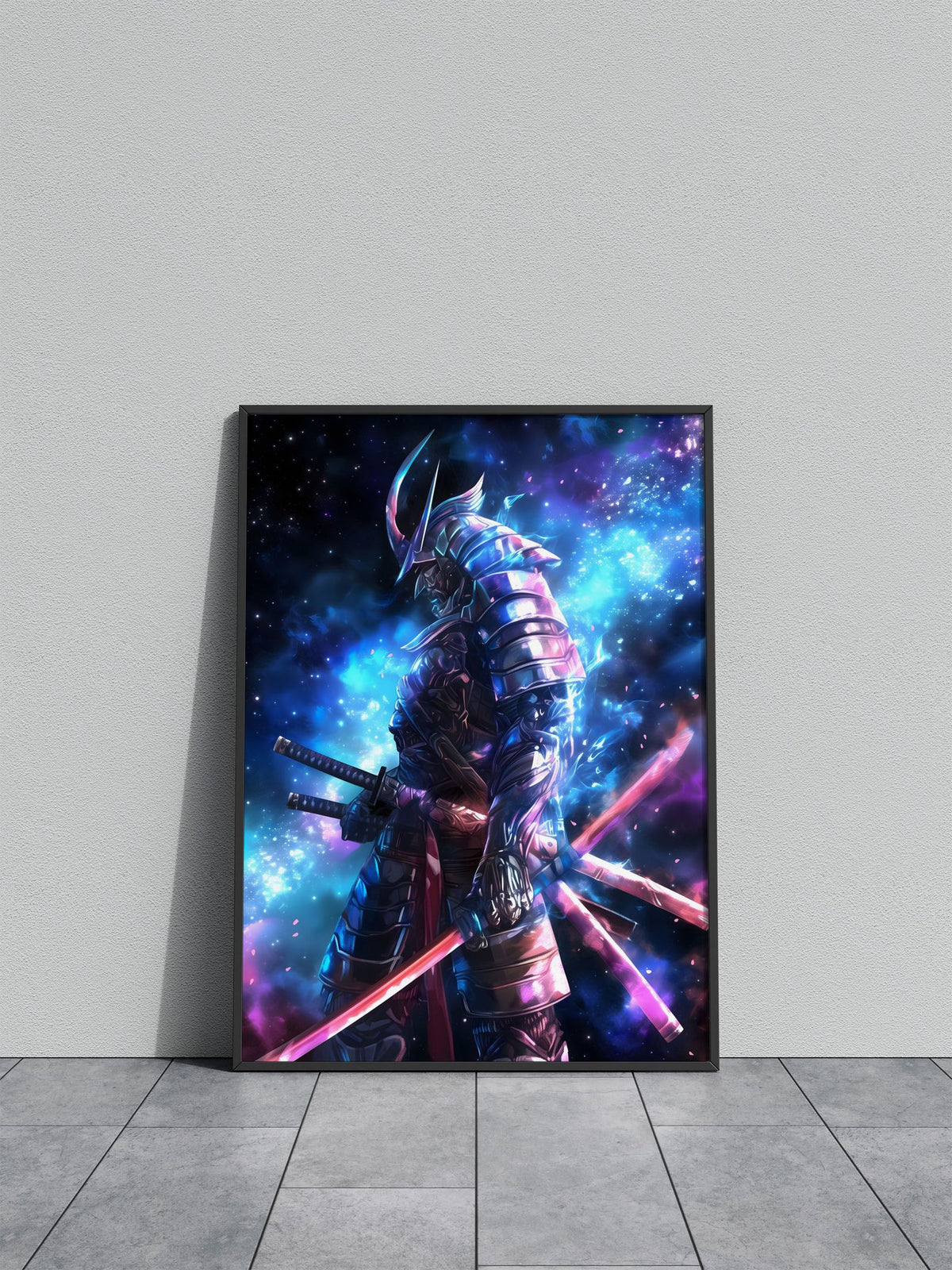 Samurai Warrior in Space Asian Style Poster | Wall Art for Home & Office | High-Quality Print - High-Quality Visual Display