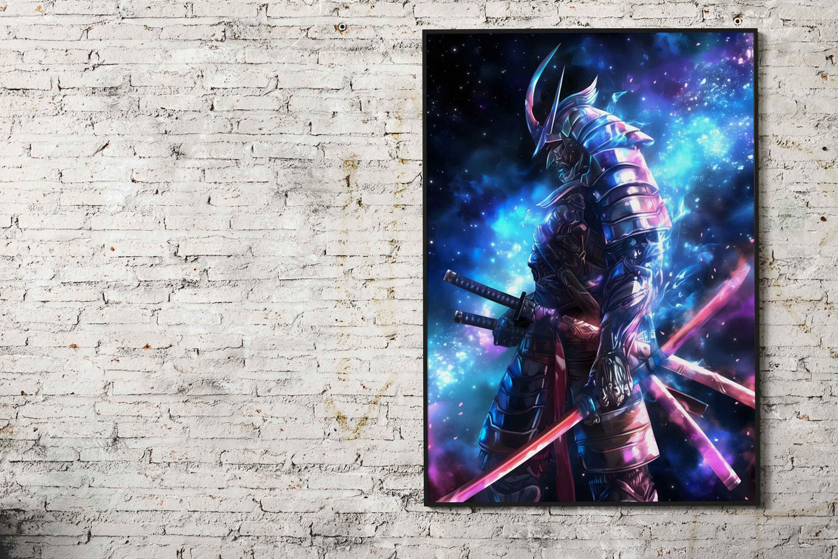 Samurai Warrior in Space Asian Style Poster | Wall Art for Home & Office | High-Quality Print - High-Quality Visual Display
