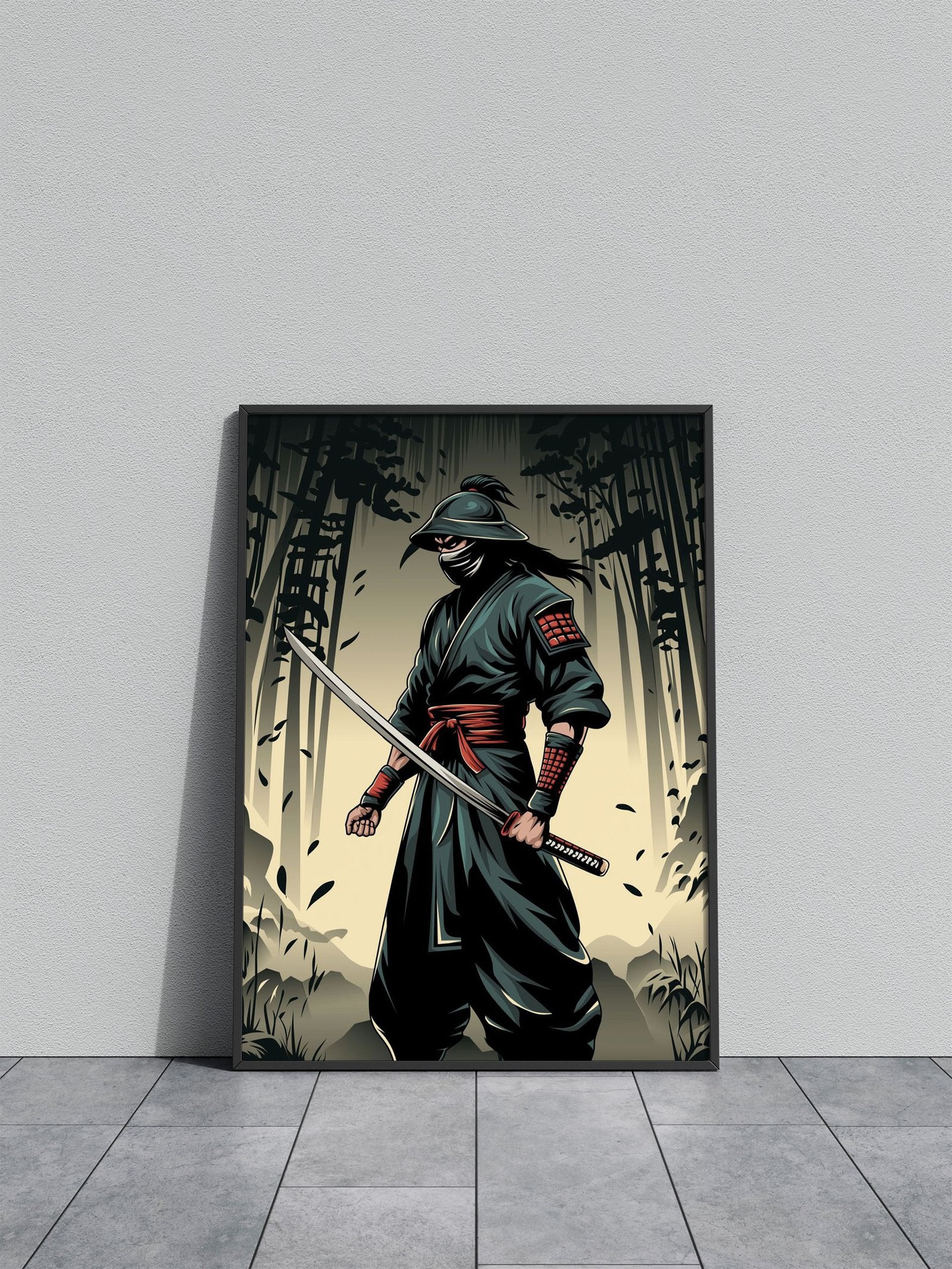 Samurai Warrior side view Asian Style | Wonderwallsboutique