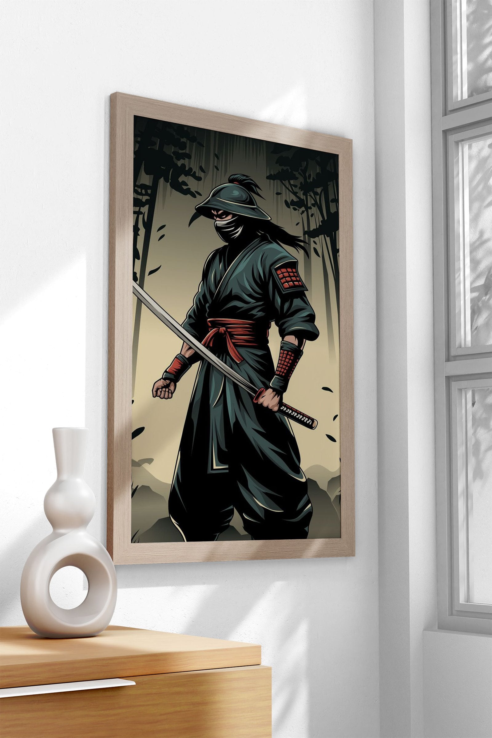 Samurai Warrior side view Asian Style | Wonderwallsboutique