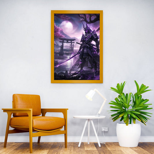 Samurai at Torii Gate Asian Style Poster | Wall Art for Home & Office | High-Quality Print - High-Quality Visual Display