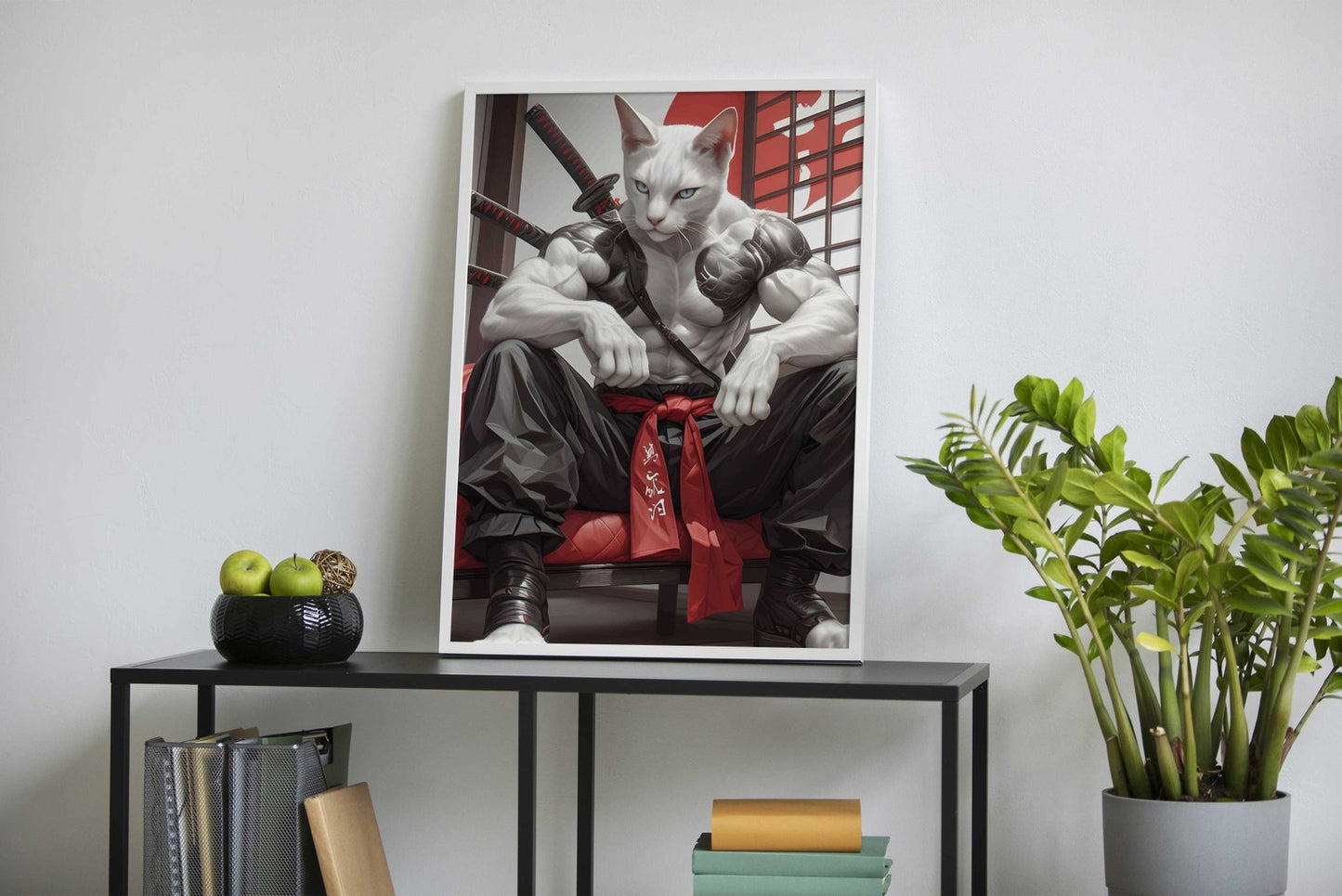 Samurai cat katana Asian Style Poster | Wall Art for Home & Office | High-Quality Print - High-Quality Visual Display