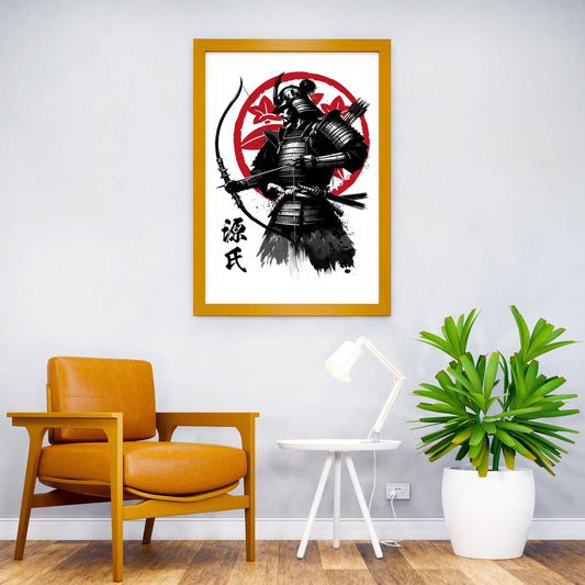 Samurai clan Mimamoto Asian Style Poster | Wall Art for Home & Office | High-Quality Print - High-Quality Visual Display
