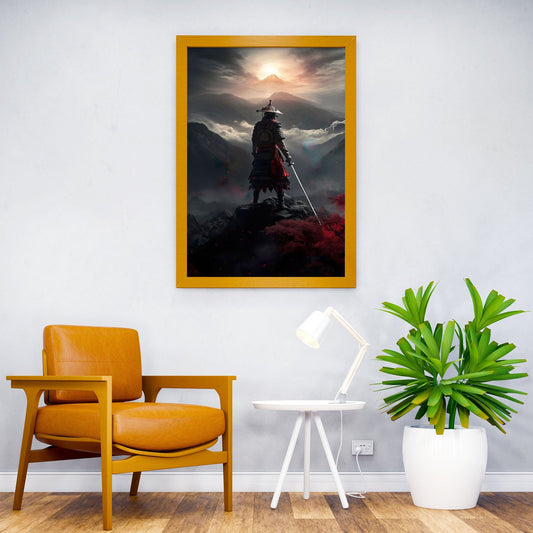 Samurai evening mist Asian Style Poster | Wall Art for Home & Office | High-Quality Print - High-Quality Visual Display