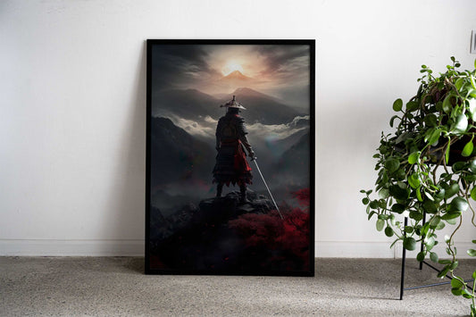 Samurai evening mist Asian Style Poster | Wall Art for Home & Office | High-Quality Print - High-Quality Visual Display