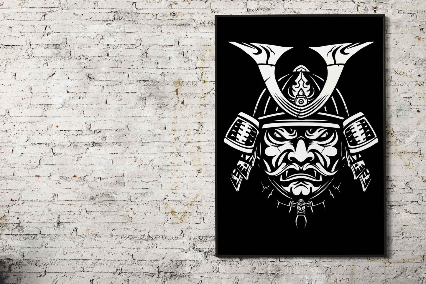 Samurai helmet head Asian Style Poster | Wall Art for Home & Office | High-Quality Print - High-Quality Visual Display