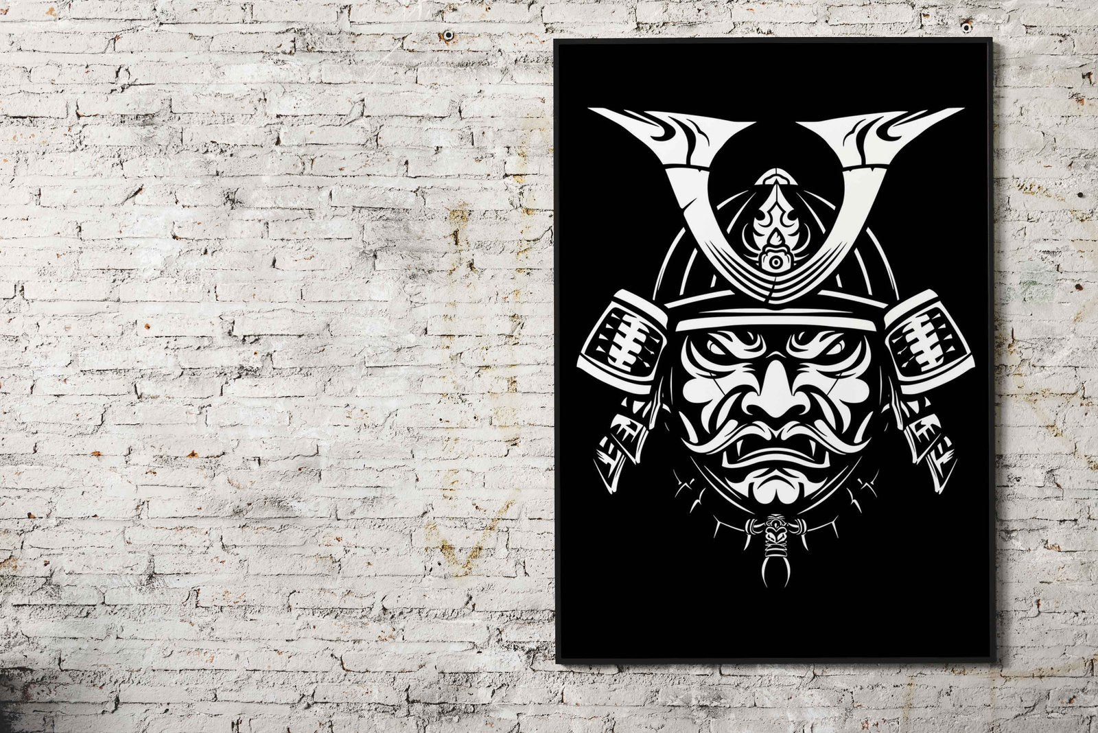 Samurai helmet head Asian Style Poster | Wall Art for Home & Office | High-Quality Print - High-Quality Visual Display