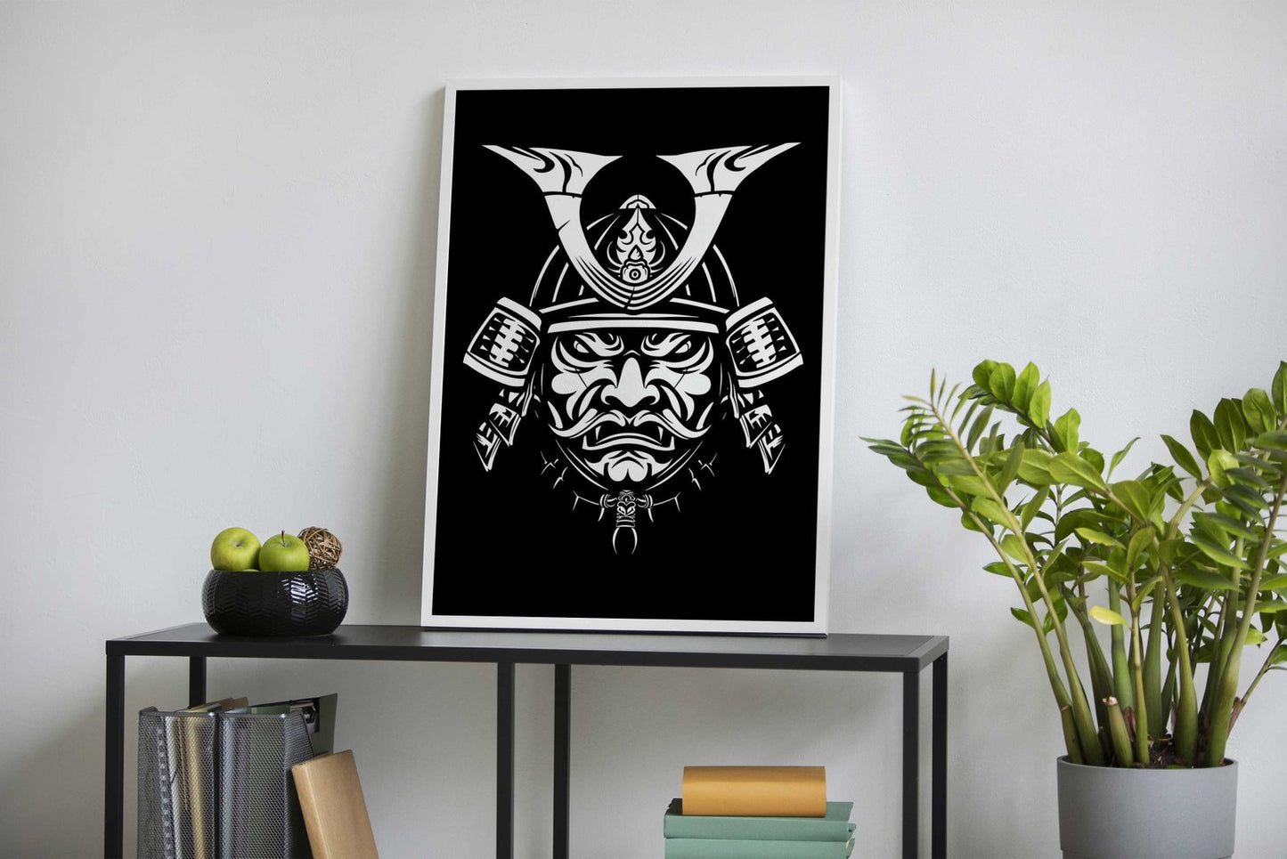 Samurai helmet head Asian Style Poster | Wall Art for Home & Office | High-Quality Print - High-Quality Visual Display