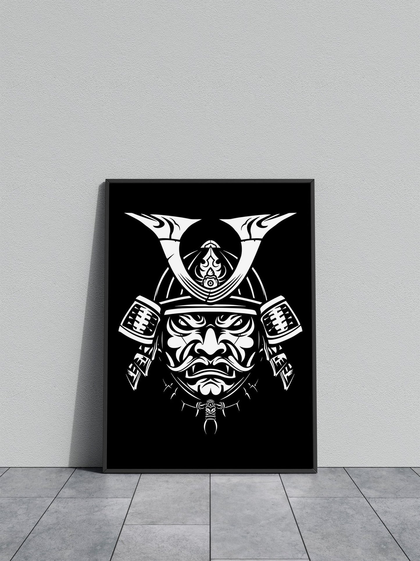 Samurai helmet head Asian Style Poster | Wall Art for Home & Office | High-Quality Print - High-Quality Visual Display