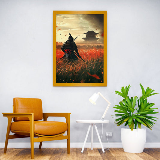 Samurai in Field Asian Style Poster | Wall Art for Home & Office | High-Quality Print - High-Quality Visual Display