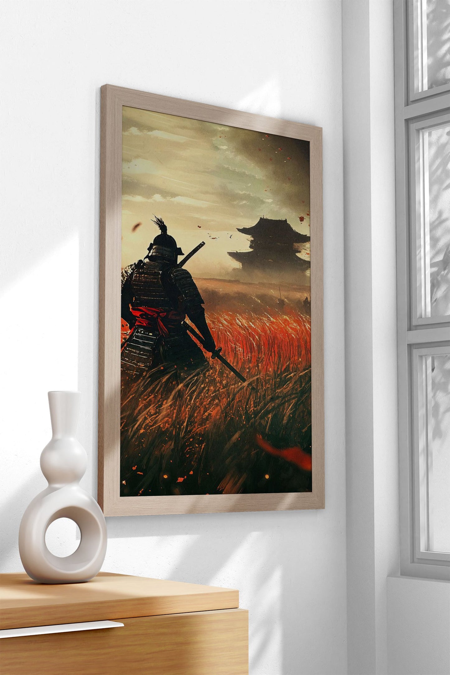 Samurai in Field Asian Style Poster | Wall Art for Home & Office | High-Quality Print - High-Quality Visual Display