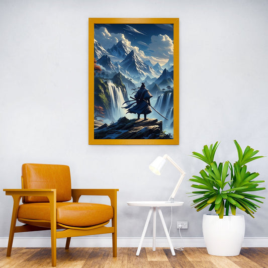 Samurai in Mountain Landscape Asian Style Poster | Wall Art for Home & Office | High-Quality Print - High-Quality Visual Display