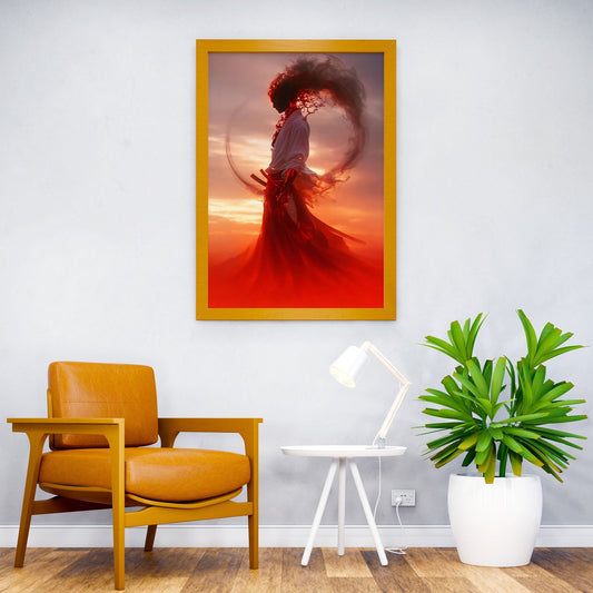 Samurai in Smoke Asian Style Poster | Wall Art for Home & Office | High-Quality Print - High-Quality Visual Display