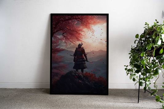 Samurai in mountains Asian Style Poster | Wall Art for Home & Office | High-Quality Print - High-Quality Visual Display