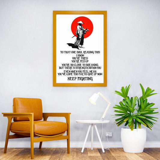 Samurai quote Asian Style Poster | Wall Art for Home & Office | High-Quality Print - High-Quality Visual Display