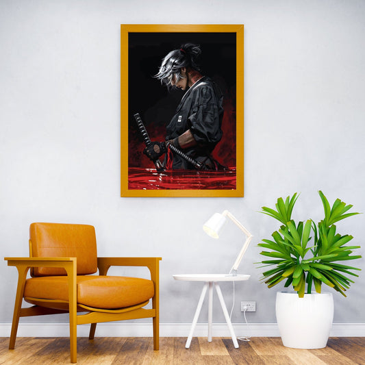 Samurai warrior in blood Asian Style Poster | Wall Art for Home & Office | High-Quality Print - High-Quality Visual Display