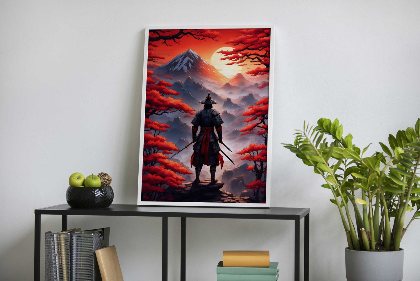Samurai watching sunset Asian Style Poster | Wall Art for Home & Office | High-Quality Print - High-Quality Visual Display