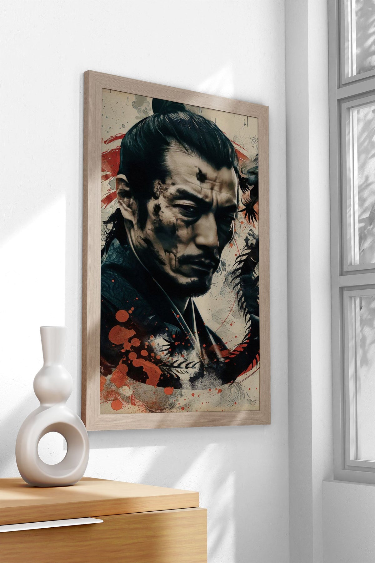 Samurai with Dragon Asian Style Poster | Wall Art for Home & Office | High-Quality Print - High-Quality Visual Display