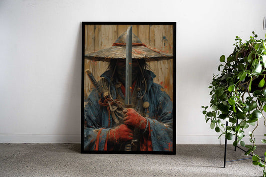 Samurai with a sword Asian Style Poster | Wall Art for Home & Office | High-Quality Print - High-Quality Visual Display