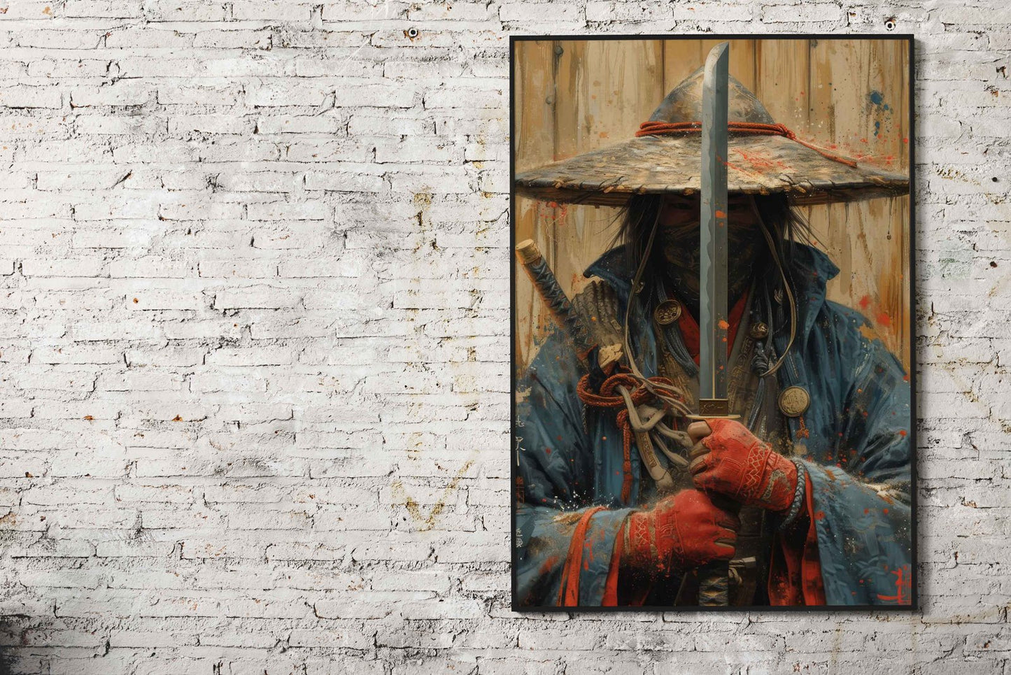 Samurai with a sword Asian Style Poster | Wall Art for Home & Office | High-Quality Print