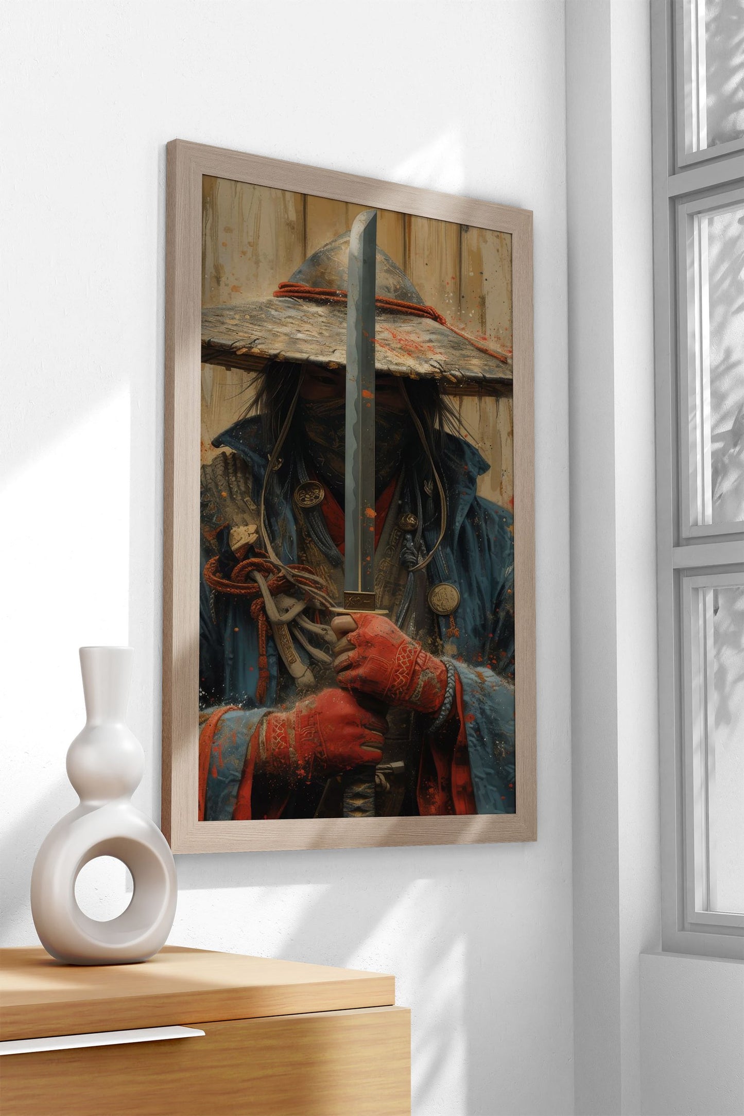 Samurai with a sword Asian Style Poster | Wall Art for Home & Office | High-Quality Print